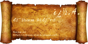 Ölbaum Alárd névjegykártya